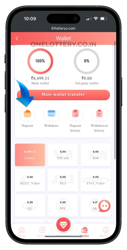 one-lottery-deposit-icon
