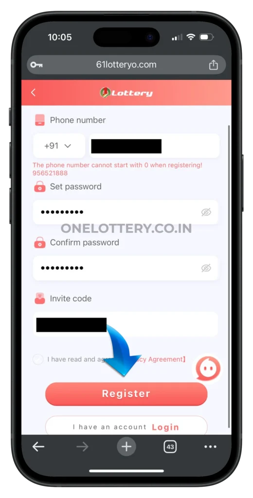 one-lottery-register